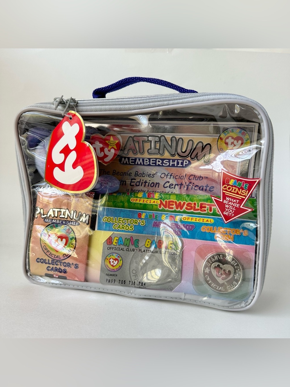 1999 Ty Beanie Babies Official Club Platinum Edition membership kit